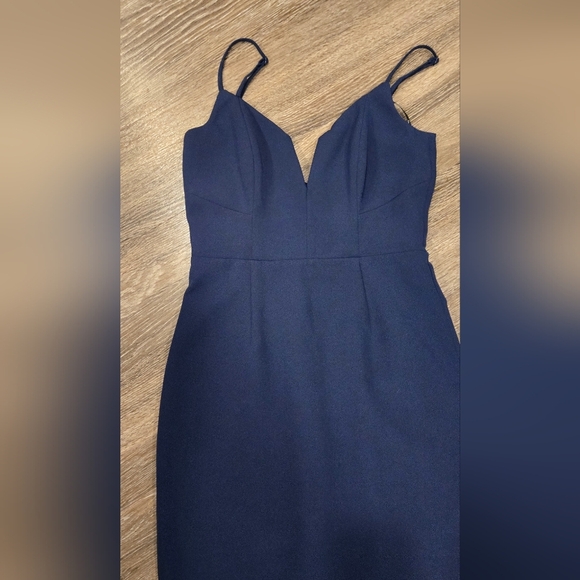 BARDOT Kristen Peplum Fit & Flare Midi Blue Dress size XS - Picture 8 of 14